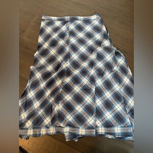 Urban Outfitters Blue and White Plaid Skirt